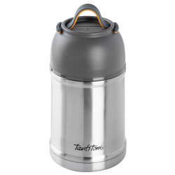 GRİ PASLANMAZ ÇELİK KAŞIKLI YEMEK TERMOSU 700ML - 3