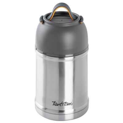 GRİ PASLANMAZ ÇELİK KAŞIKLI YEMEK TERMOSU 700ML - 3