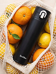 MAT SİYAH PASLANMAZ ÇELİK TERMOS 300ML - Tantitoni (1)