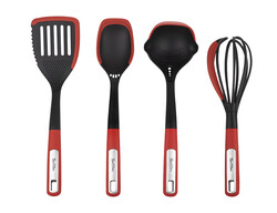 SİLİKON DETAYLI PLASTİK KIRMIZI 4LÜ BÜYÜK HAZIRLIK SETİ - Tantitoni