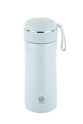 OKADI MAVİ DESENLİ SÜZGEÇLİ PASLANMAZ ÇELİK TERMOS 350ML - 1