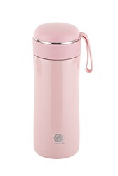 OKADI PEMBE DESENLİ SÜZGEÇLİ PASLANMAZ ÇELİK TERMOS 350ML - Tantitoni