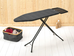 124X45CM (C) BUHAR KAZANI STANDLI DENIM BLACK DESENLİ ÜTÜ MASASI - SSUH - 2