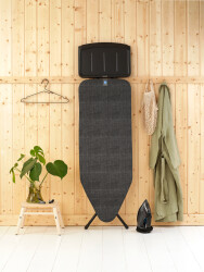 124X45CM (C) BUHAR KAZANI STANDLI DENIM BLACK DESENLİ ÜTÜ MASASI - SSUH - 3