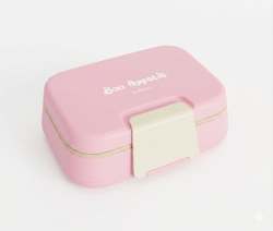 2 BÖLMELİ PEMBE PASLANMAZ ÇELİK DİKDÖRTGEN YEMEK TAŞIMA KABI 850ML - TANTİTONİ