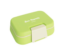 2 BÖLMELİ YEŞİL PASLANMAZ ÇELİK DİKDÖRTGEN YEMEK TAŞIMA KABI 850ML - TANTİTONİ