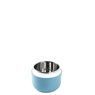 2 KATLI MAVİ PASLANMAZ ÇELİK YUVARLAK YEMEK TAŞIMA KABI 800ML - 6