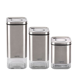 3 PARÇA KARE CAM KAVANOZ SETİ - DİĞER