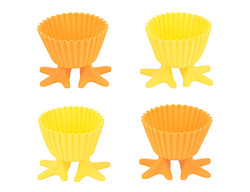 4 PARÇA AYAKLI MİNİ SİLİKON KEK KALIBI - Tantitoni