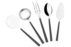 5 PARÇA DUBLIN MAT SİMLİ FÜME BÜYÜK SERVİS TAKIMI - Tantitoni