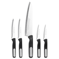 5 PARÇA SİYAH METAL DETAYLI BIÇAK SETİ - Tantitoni
