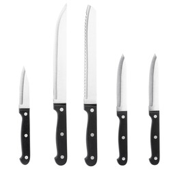 5 PARÇA SİYAH SAPLI BIÇAK SETİ - TANTİTONİ