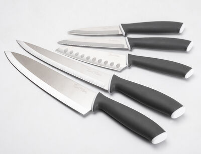 5Lİ FÜME SANTOKU BIÇAK SETİ