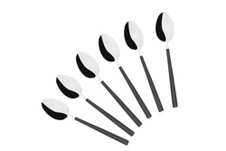 6 LI DUBLIN MAT SİMLİ FÜME ÇAY KAŞIĞI - Tantitoni