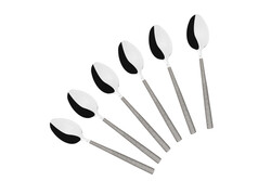 6 LI DUBLIN MAT SİMLİ GRİ ÇAY KAŞIĞI - Tantitoni