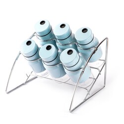 7 PARÇA DİKEY STANDLI MAVİ CAM BAHARATLIK SETİ - DİĞER