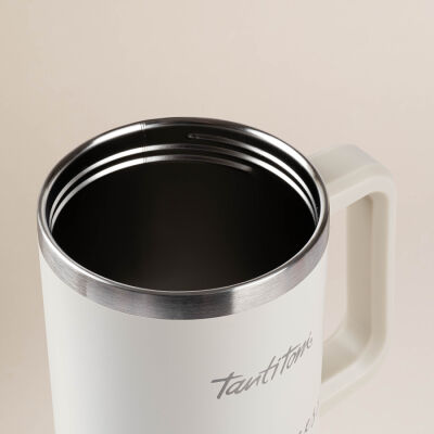 AÇIK KAHVE DESENLİ PASLANMAZ ÇELİK PİPETLİ TERMOS BARDAK 1.2L - 2