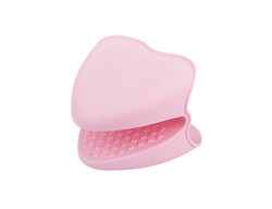 AÇIK PEMBE KALP ŞEKİLLİ FIRIN ELDİVENİ 