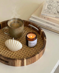 AKASYA AĞACI HAZERAN YUVARLAK TEPSİ 35X5CM - TANTİTONİ (1)