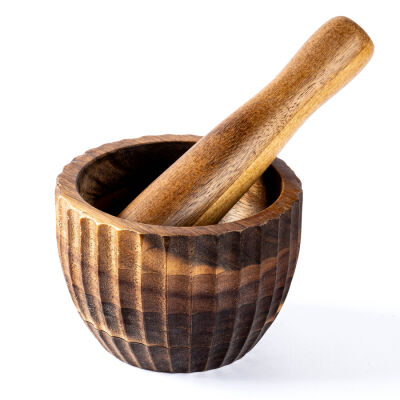 AKASYA AĞACI TIRTIKLI HAVAN SETİ 12X8CM - 1