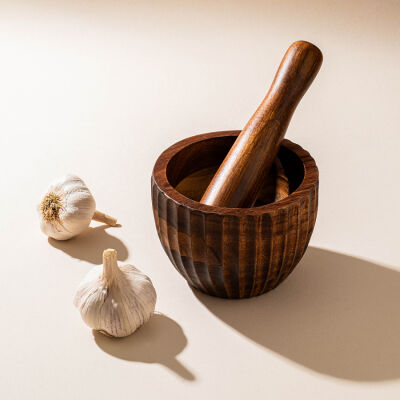 AKASYA AĞACI TIRTIKLI HAVAN SETİ 12X8CM - 2