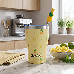 ANANAS DESENLİ PASLANMAZ ÇELİK TERMOS BARDAK 360ML - TANTİTONİ (1)