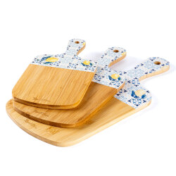BAMBU 3LÜ DESENLİ KESME TAHTASI SETİ 39CM-33CM-28CM - TANTİTONİ