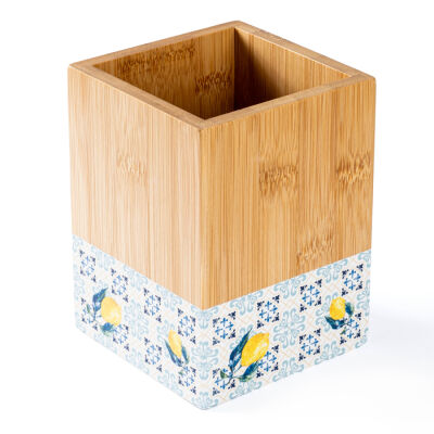 BAMBU DESENLİ ÇATAL KAŞIK BIÇAK KUTUSU 13.5X10CM - 1