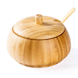 BAMBU KAŞIKLI ŞEKERLİK SETİ 13.5X13X9CM - TANTİTONİ