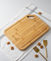 BAMBU KÖŞE TUTACAKLI KESME TAHTASI 40X30CM - TANTİTONİ (1)