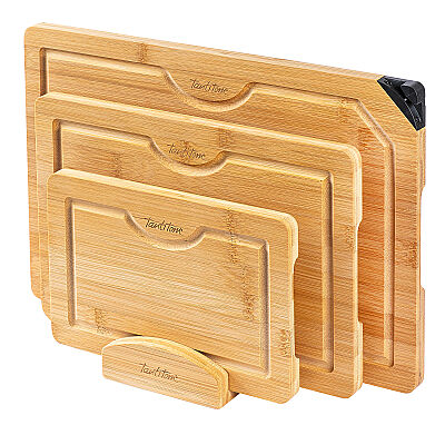 BAMBU STANDLI 4LÜ KESME TAHTASI SETİ - 1