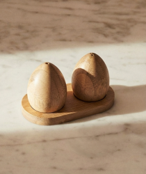 BAMBU STANDLI EGG TUZLUK BİBERLİK SETİ - 2