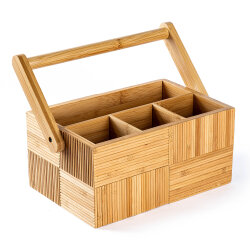 BAMBU TUTACAKLI ÇATAL KAŞIK BIÇAK KUTUSU 27X16.5CM - TANTİTONİ