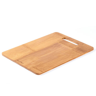 BAMBU TUTACAKLI DİKDÖRTGEN KESME TAHTASI 33X24CM - 1