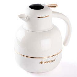 BEJ ÇİFT KATMANLI SÜZGEÇLİ PASLANMAZ ÇELİK ÇAY TERMOSU 1.2L - Tantitoni