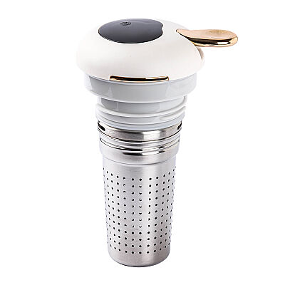 BEJ ÇİFT KATMANLI SÜZGEÇLİ PASLANMAZ ÇELİK ÇAY TERMOSU 1.2L - 4