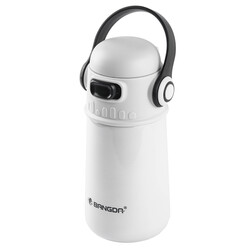 BEYAZ ÇİFT KATMANLI TUTACAKLI PASLANMAZ ÇELİK TERMOS 400ML - Tantitoni