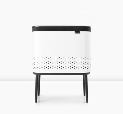 BO BEYAZ PLASTİK KAPAKLI ÇAMAŞIR SEPETİ 60L - 1