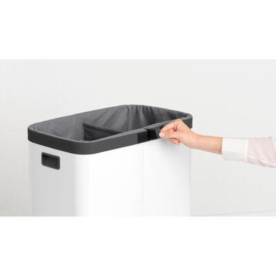 BO GREY ÇAMAŞIR SEPETİ TORBASI 2X45L - 2