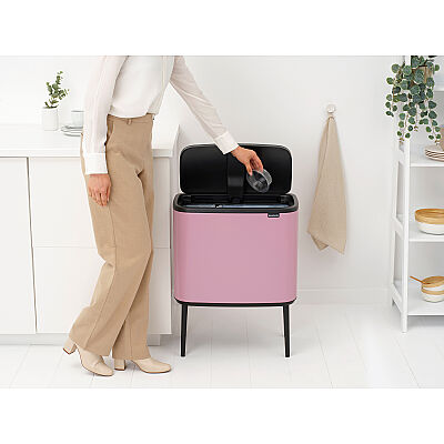 BO LILAC PINK DOKUNMATİK ÇÖP KUTUSU 11+23L - 4