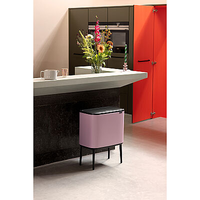 BO LILAC PINK DOKUNMATİK ÇÖP KUTUSU 11+23L - 2
