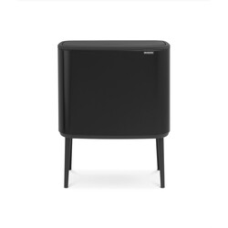 BO MATT BLACK DOKUNMATİK ÇÖP KUTUSU 11+23L 