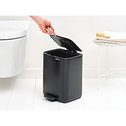 BO MATT BLACK PEDALLI ÇÖP KUTUSU 7L - BRABANTIA (1)