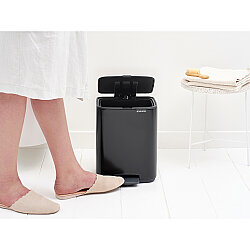 BO MATT BLACK PEDALLI ÇÖP KUTUSU 7L - 5