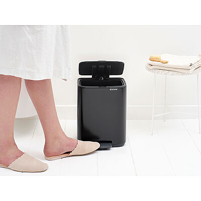 BO MATT BLACK PEDALLI ÇÖP KUTUSU 7L - 5