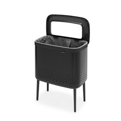 BO MATT BLACK PLASTİK KAPAKLI ÇAMAŞIR SEPETİ 60L - BRABANTIA