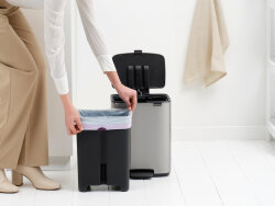 BO MATT STEEL FPP PEDALLI ÇÖP KUTUSU 12L - 6