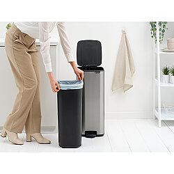 BO MATT STEEL FPP PEDALLI ÇÖP KUTUSU 30L - 4