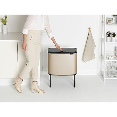BO METALLIC GOLD DOKUNMATİK ÇÖP KUTUSU 36L - 3