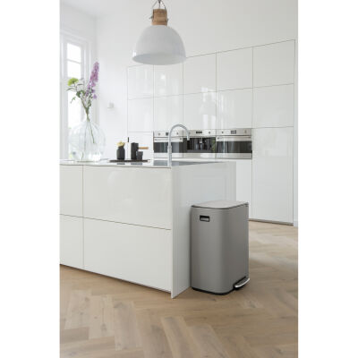 BO MINERAL CONCRETE GREY PEDALLI ÇÖP KUTUSU 60L - 2